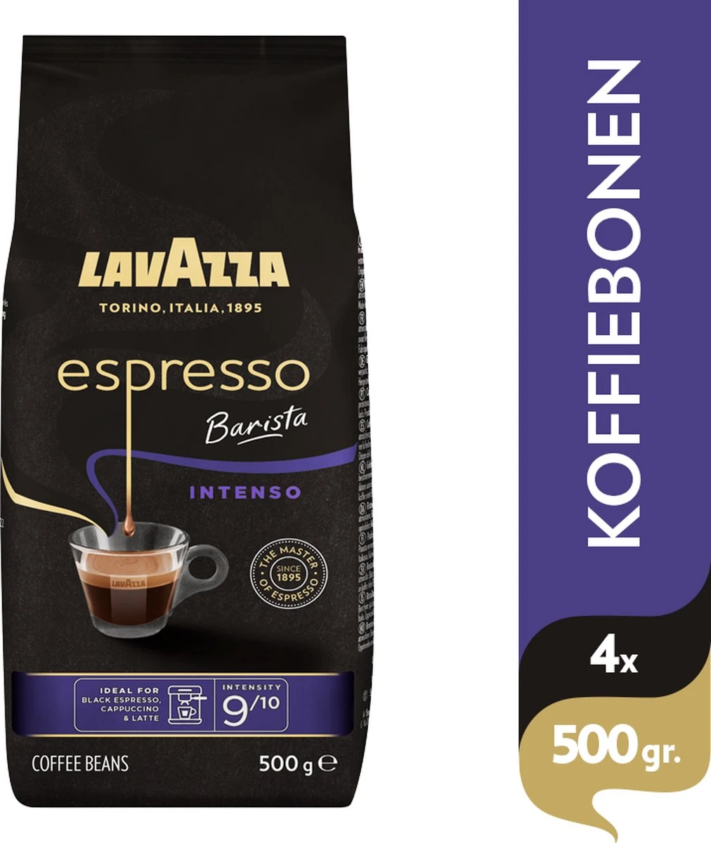 Lavazza Espresso Barista Intenso Koffiebonen - 500 Gram X4 - Afbeelding 2