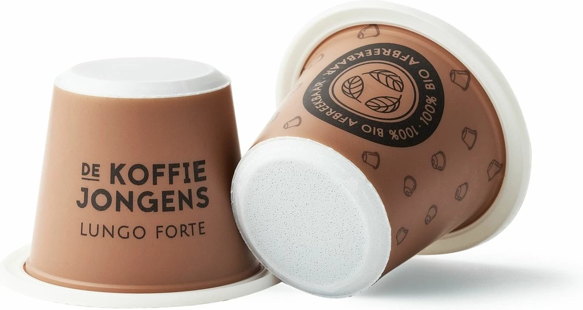 De Koffiejongens - Lungo Forte - Nespresso Cups - 100% Biologisch Afbreekbaar - 6x10 Cups - Nespresso Compatible - Afbeelding 2