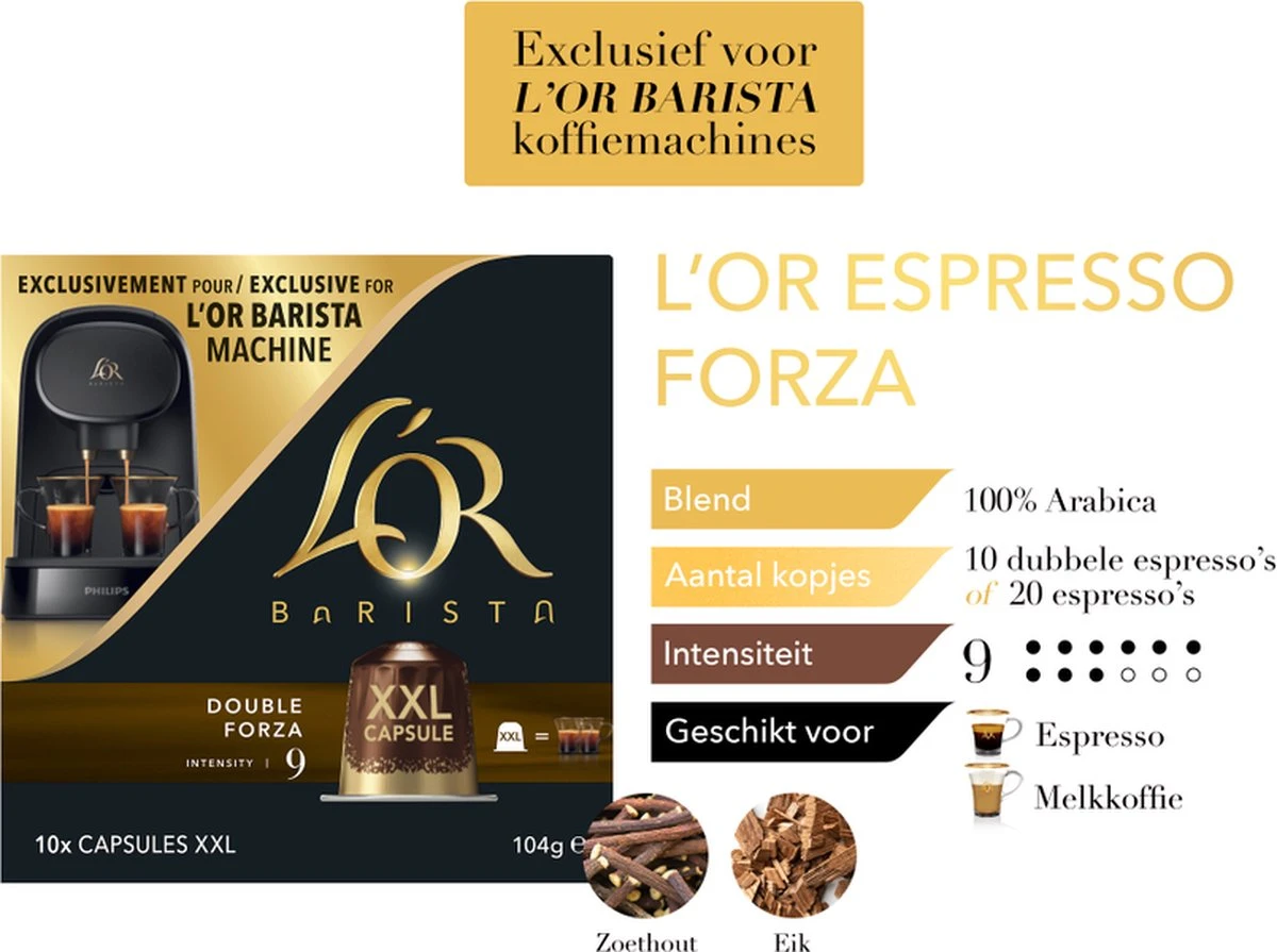 L'OR BARISTA XXL Forza (9) - 5 X 10 Koffiecups - Afbeelding 5
