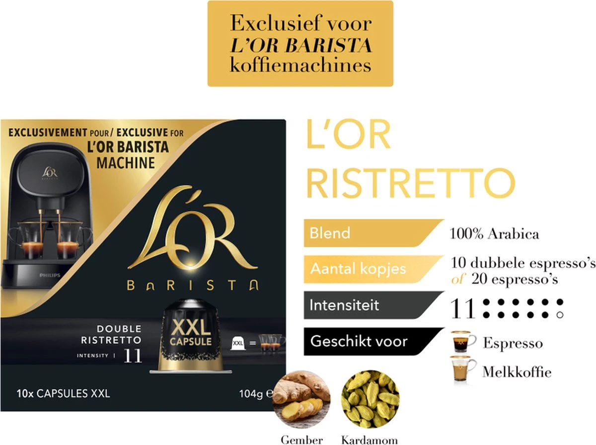 L'OR BARISTA XXL Ristretto (11) - 5 X 10 Koffiecups - Afbeelding 5