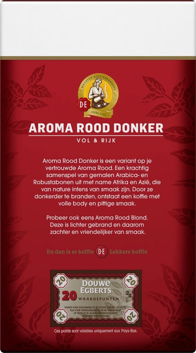 Douwe Egberts Aroma Rood Donker Filterkoffie - 6 X 500 Gram - Afbeelding 2