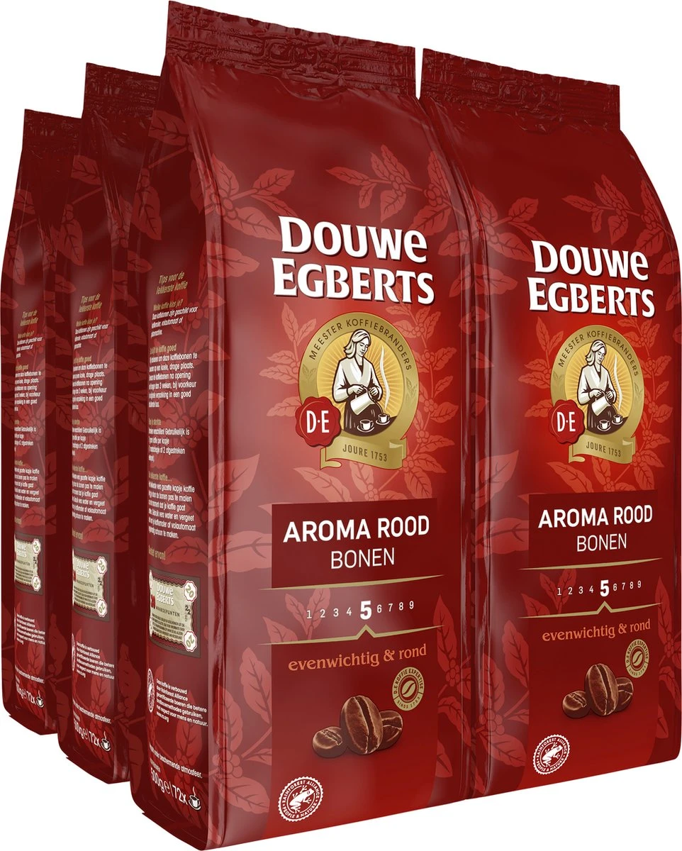 Douwe Egberts Aroma Rood Koffiebonen - 6 X 500 Gram - Afbeelding 2