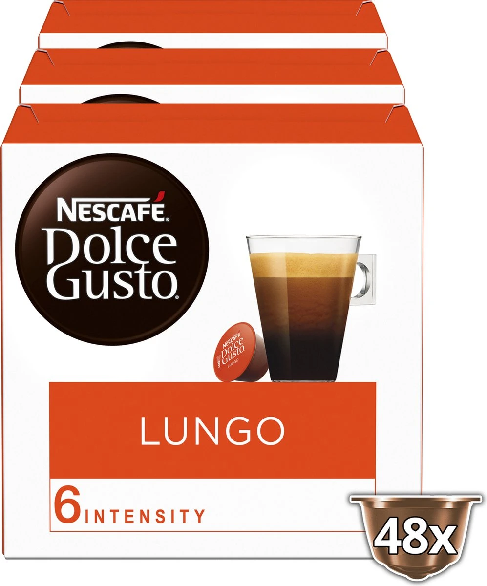 NESCAFÉ Dolce Gusto Lungo Koffie - 3 X 16 Cups - Afbeelding 2